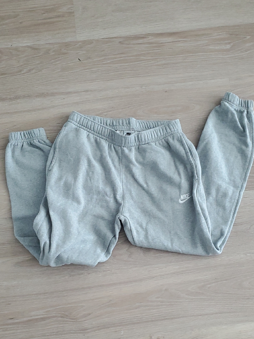 Nike Mens Light Gray Fleece Joggers